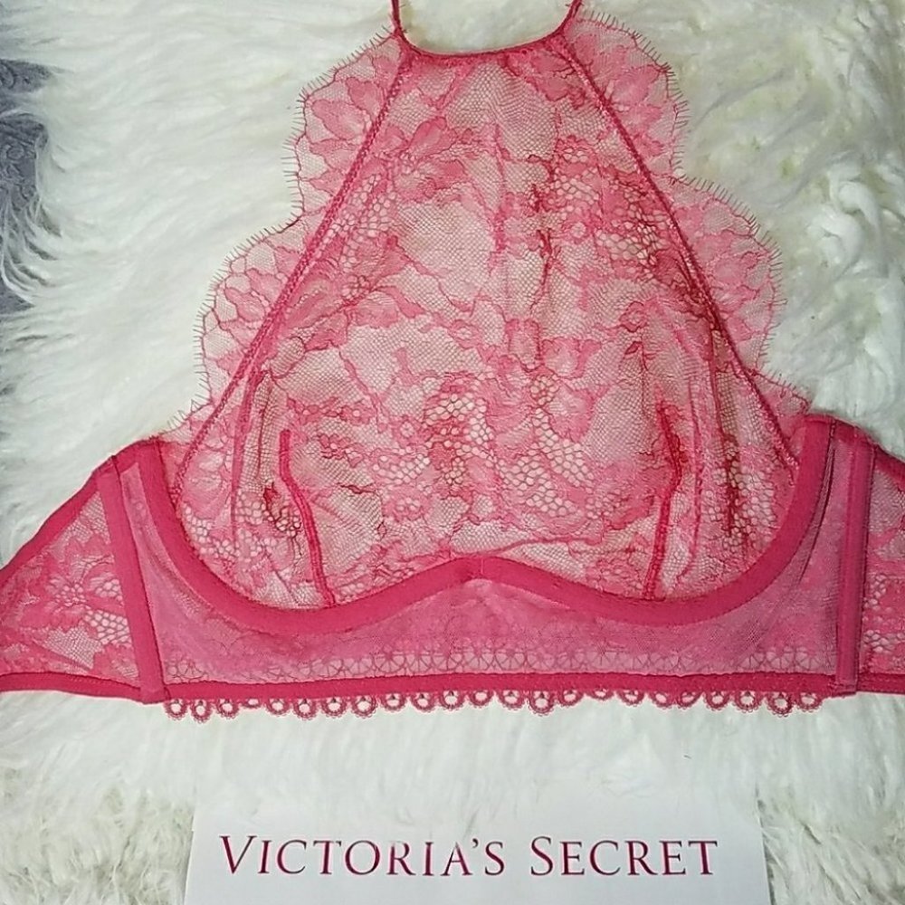 VS lace halter bra 32C NWT